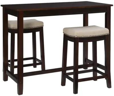 Claridge 3-Piece Counter Set - Walnut Linen