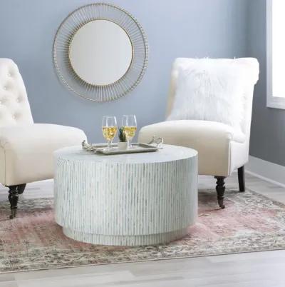 PERRIN CAPIZ COFFEE TABLE BLUE