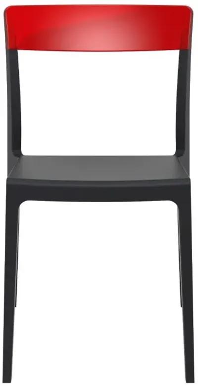 Compamia Flash Dining Chair Black Transparent Red