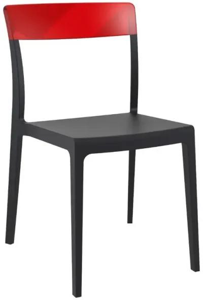 Compamia Flash Dining Chair Black Transparent Red