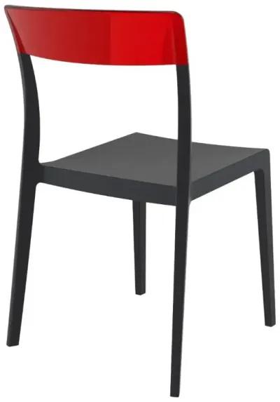 Compamia Flash Dining Chair Black Transparent Red