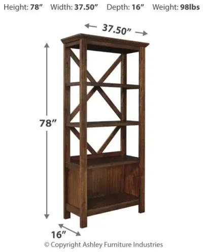 Ashley 75 Inch Baldridge Bookcase Rustic Brown