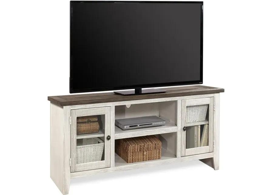 EASTPORT DRIFTED WHITE 58 INCH TV STAND CONSOLE