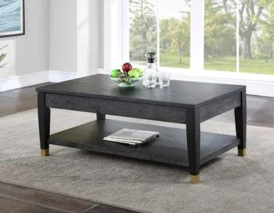 Steve Silver Yves Rubbed Charcoal Cocktail Table