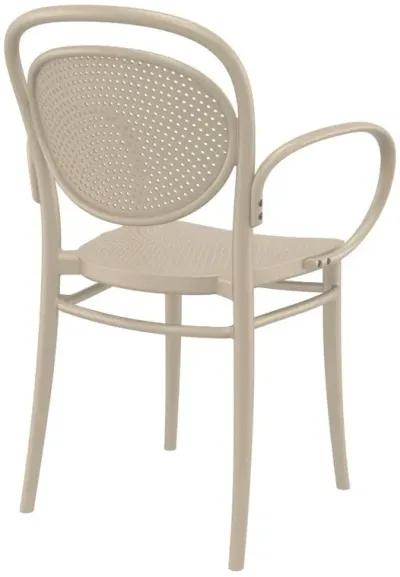 Marcel XL Resin Outdoor Arm Patio Chair Taupe