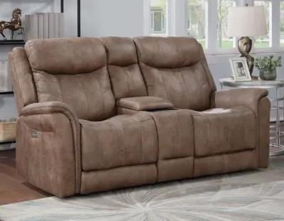 Steve Silver Morrison Dual-Power Reclining Console Loveseat