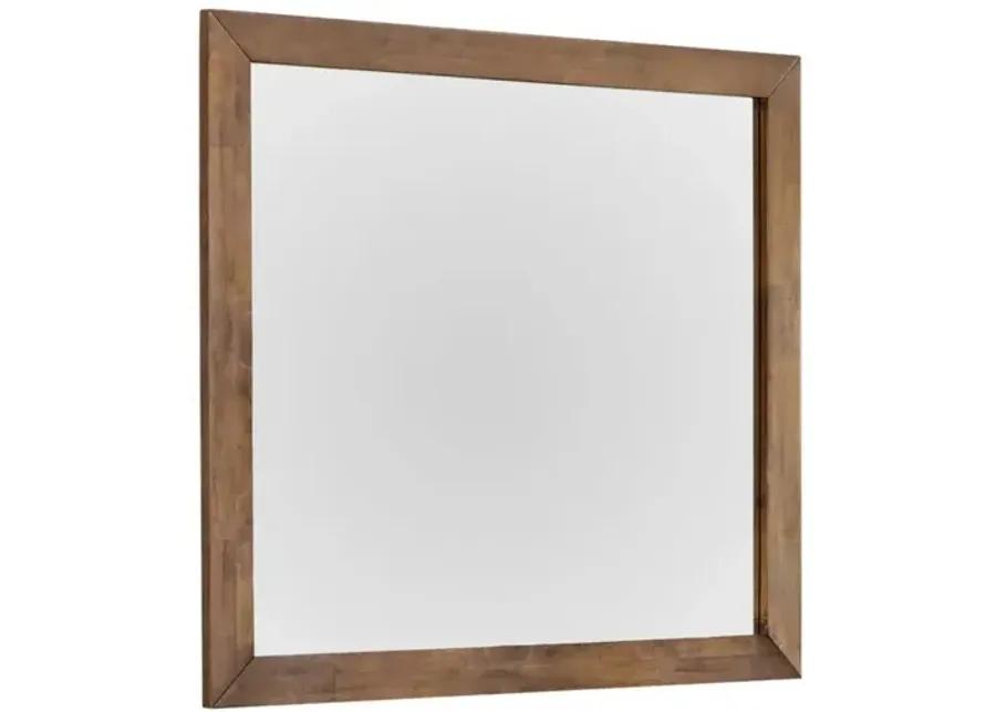 MID-CENTURY MODERN MIRROR CINNAMON