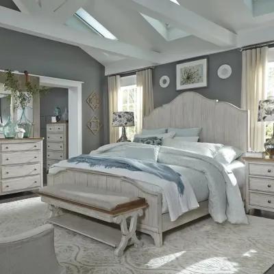 Liberty Furniture Complete California King Set Panel Bed, Dresser, Mirror, Chest & Nightstand Farmhouse Reimagined