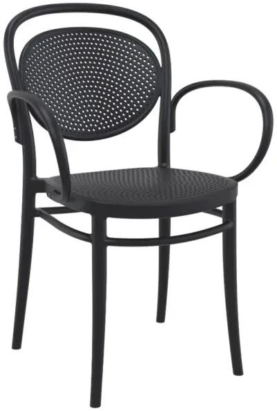 Compamia Marcel XL Resin Outdoor Arm Patio Chair Black