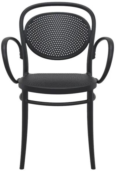 Compamia Marcel XL Resin Outdoor Arm Patio Chair Black