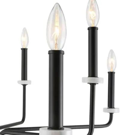 EBONY ELEGANCE 8-LIGHT MATTE BLACK CHANDELIER