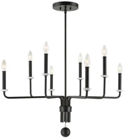 EBONY ELEGANCE 8-LIGHT MATTE BLACK CHANDELIER