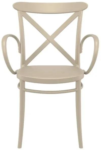 Compamia Cross XL Resin Outdoor Arm Patio Chair Taupe