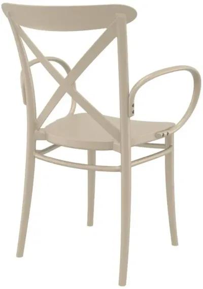 Compamia Cross XL Resin Outdoor Arm Patio Chair Taupe