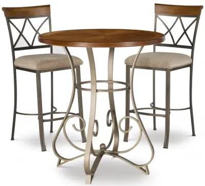 Powell Hamilton 3-Piece Stationary Bar Stools & Table Set