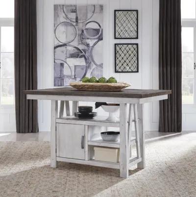 Liberty Furniture Farmhouse Two-Tone White Gathering Table