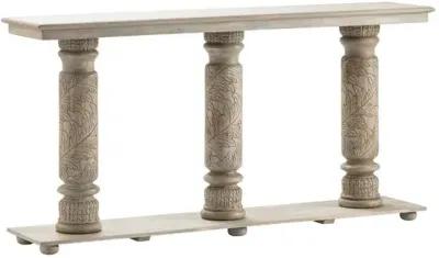 Crestview Castleberry White Console Table