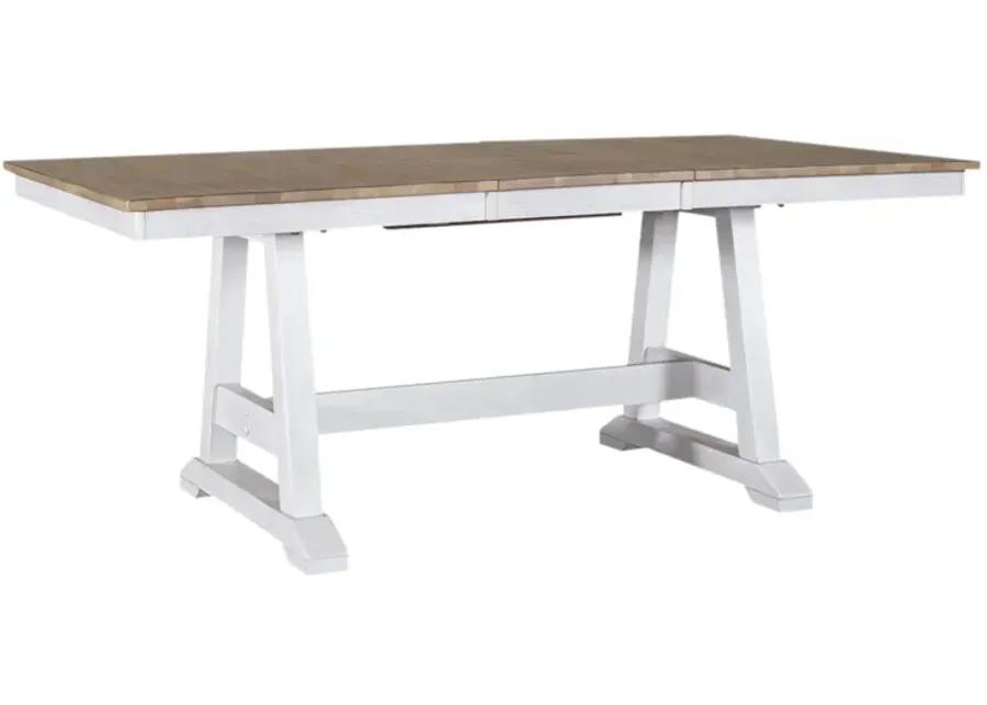 6 PIECE TRESTLE TABLE SET - LINDSEY FARM