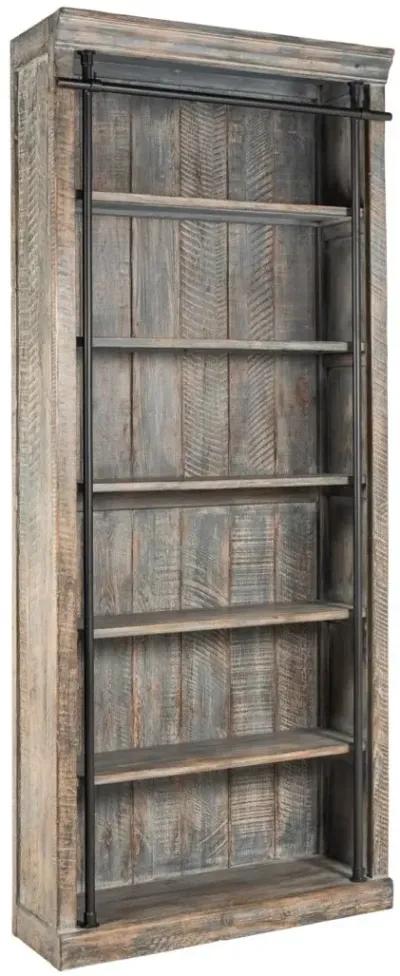 ANTIQUE BLUE/IRON NAOMI BOOKCASE