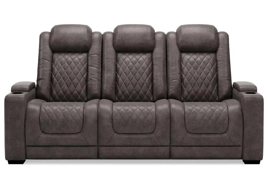 HYLLMONT POWER RECLINING SOFA GRAY SIGNATURE DESIGN