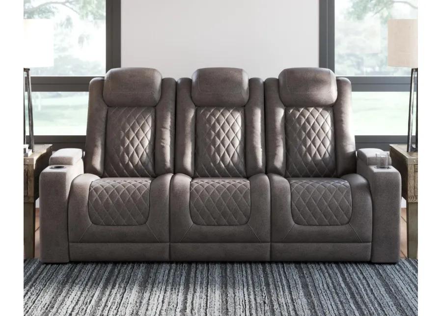 HYLLMONT POWER RECLINING SOFA GRAY SIGNATURE DESIGN