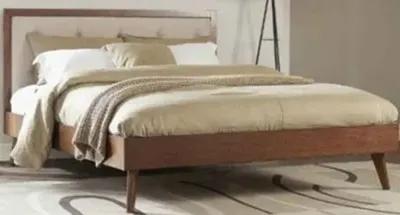 REID MID CENTURY OATMEAL PLATFORM KING BED