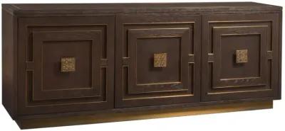 Artistica Home by Lexington 75.5 Inch 3 Door Modern Wood TV Stand Brown Verbatim