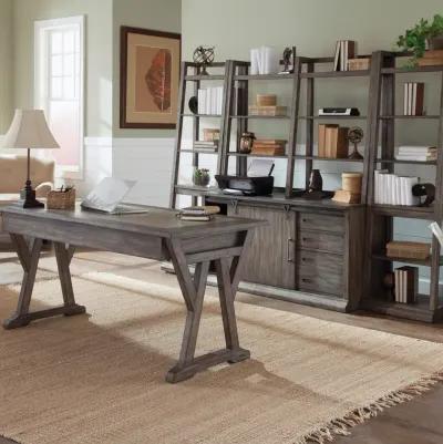 Liberty Furniture Stone Brook 3-Piece Rustic Saddle Desk Set