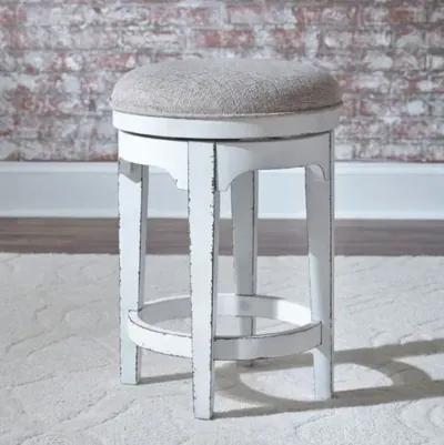 Liberty Furniture Magnolia Manor Antique White Console Swivel Stool