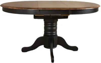 Liberty Furniture Carolina Crossing 5-Piece Antique Honey /Black Pedestal Casual Dining Table Set