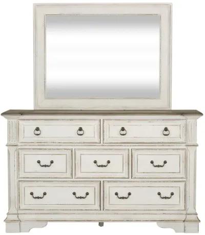 Complete California King Set - Panel Bed, Dresser, Mirror & Nightstand - Abbey Park