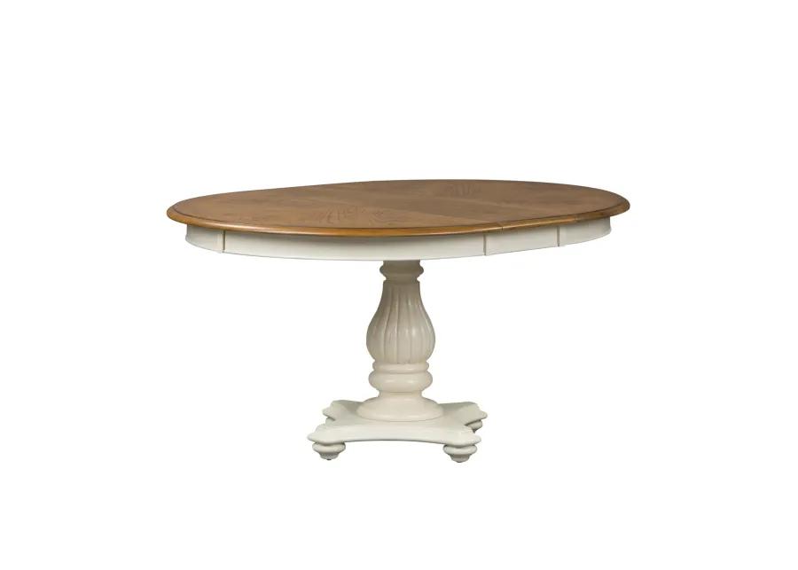 7 PIECE PEDESTAL TABLE SET - CUMBERLAND CREEK