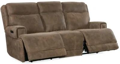 Hooker Furniture Wheeler Power Leather Sofa with Power Headrest