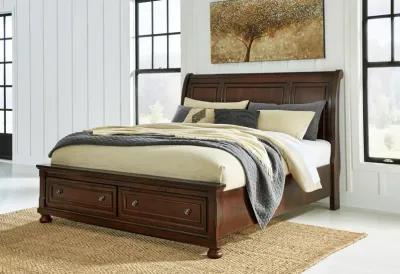 Ashley Porter King Sleigh Bed Rustic Brown Millennium