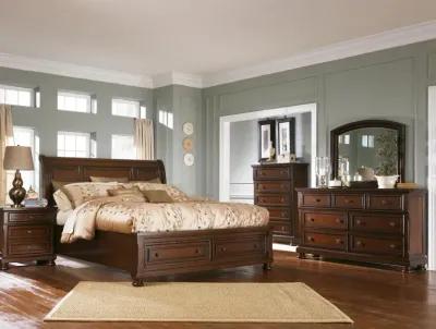 Ashley Porter King Sleigh Bed Rustic Brown Millennium