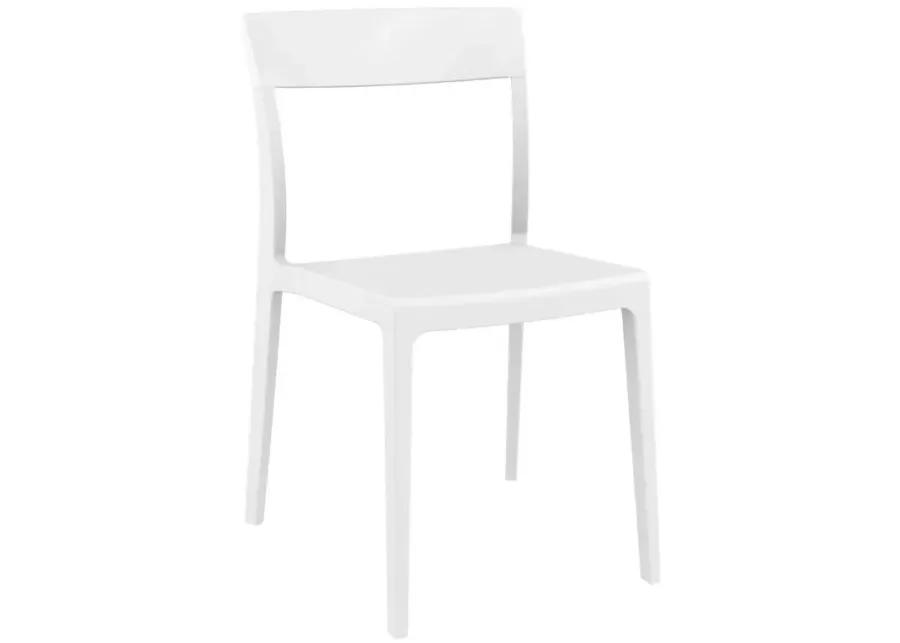 FLASH DINING CHAIR WHITE GLOSSY WHITE