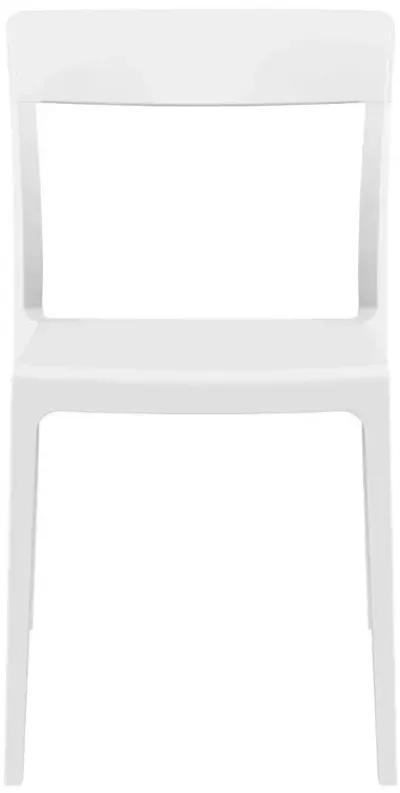 Compamia Flash Dining Chair White Glossy White