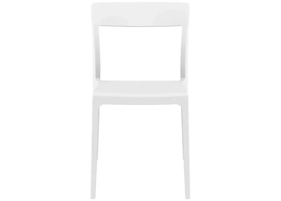 FLASH DINING CHAIR WHITE GLOSSY WHITE