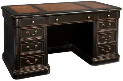 Hekman Junior Executive Desk Leather Top Louis Phillipe