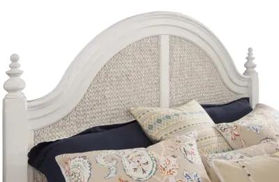 American Woodcrafters Rodanthe Woven Dove White King Headboard