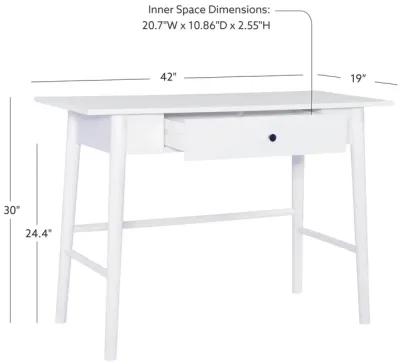 CHARLOTTE DESK WHITE