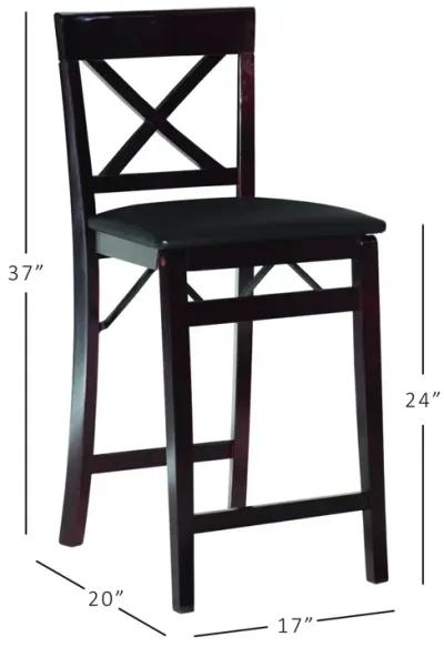 Linon Triena X-Back Folding Counter Stool