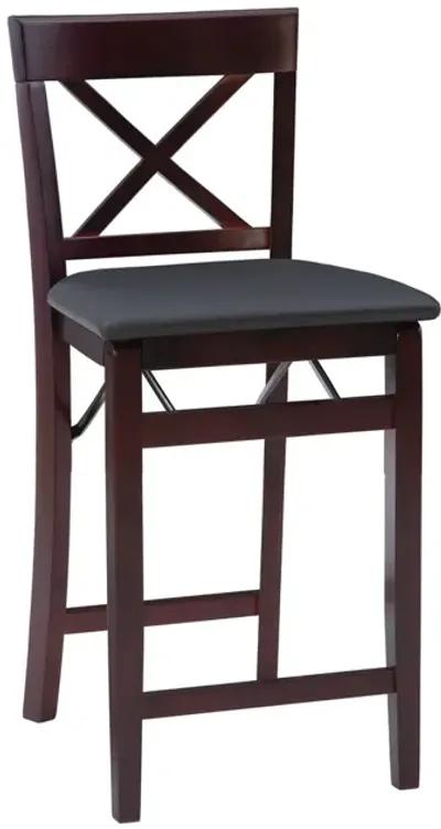 Linon Triena X-Back Folding Counter Stool