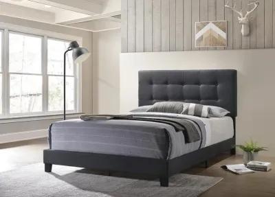 Coaster Mapes Upholstered King Panel Bed Charcoal