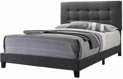 Coaster Mapes Upholstered King Panel Bed Charcoal