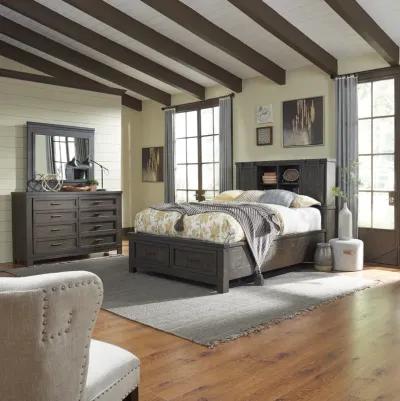 Liberty Furniture Complete King Bedroom Set Bookcase Bed, Dresser & Mirror Thornwood Hills