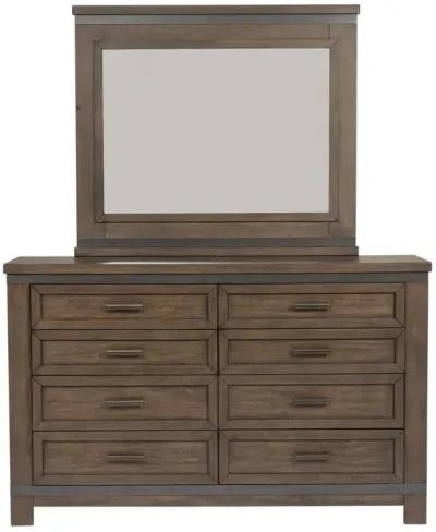 Liberty Furniture Complete King Bedroom Set Bookcase Bed, Dresser & Mirror Thornwood Hills