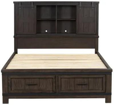 Liberty Furniture Complete King Bedroom Set Bookcase Bed, Dresser & Mirror Thornwood Hills