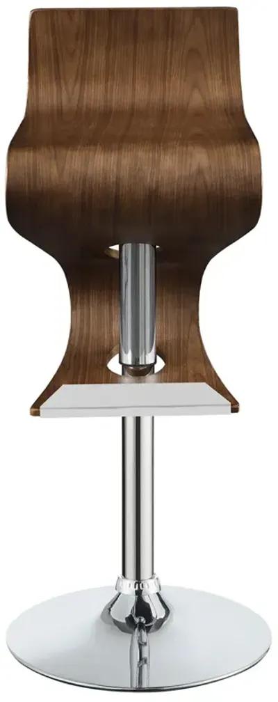 Coaster Covina Adjustable Bar Stool Walnut & Chrome