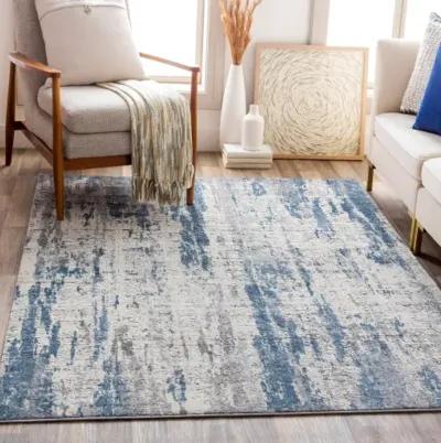 Surya Alpine Rug Denim Charcoal Medium Gray White